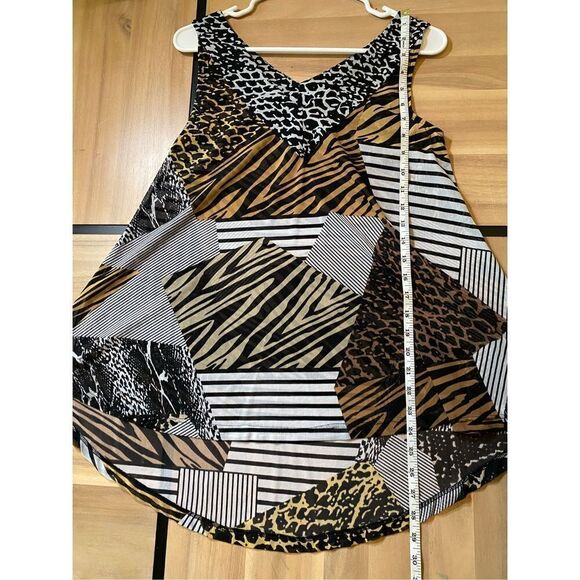 Lynn Ritchie‎ Silver Jungle Print Tank Top - Picture 4 of 5